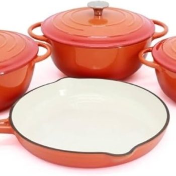 Premium 7-Piece Orange Cookware Set – Nonstick & Multi-Stove Compatible