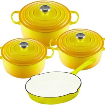 Premium 7-Piece Yellow Cookware Set – Nonstick & Multi-Stove Compatible
