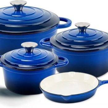 Premium 7-Piece Blue Cookware Set – Nonstick & Multi-Stove Compatible
