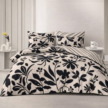 3-Piece Reversible Queen Duvet Cover Set – Bold Floral Design, Soft & Stylish