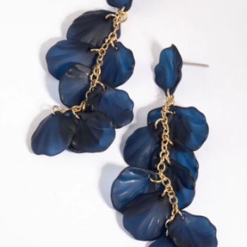 Navy Drop Earrings
