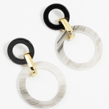 Acrylic Marble Drop Earrings